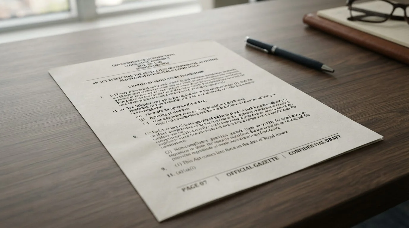 Document showing IGA legislation text with ACMA regulator seal