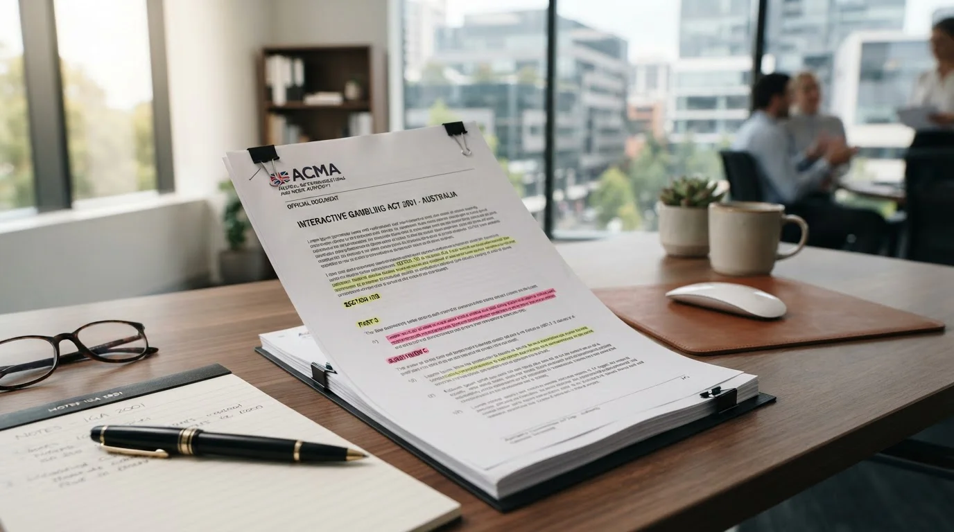 Australian Interactive Gambling Act document with ACMA offshore casino blocking list