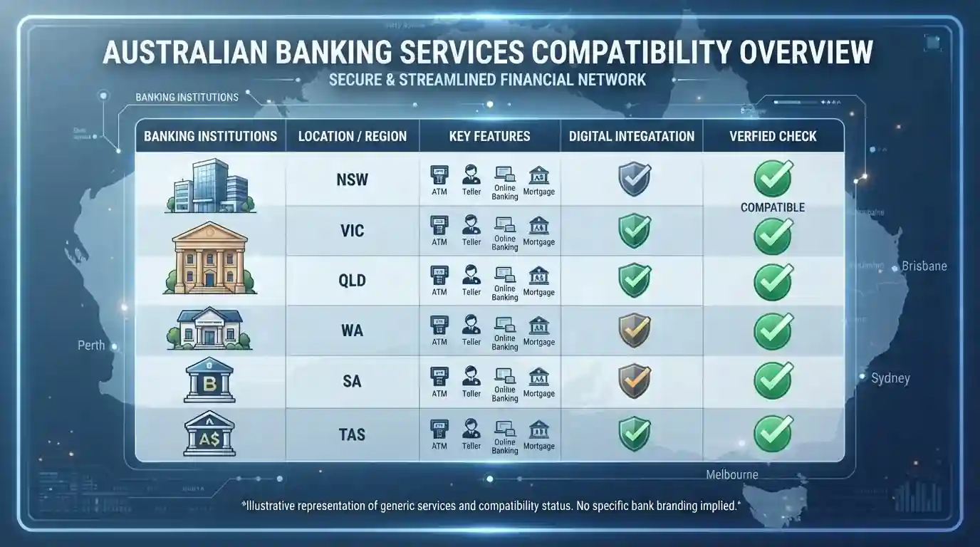 Australian bank buildings showing Big Four and regional bank compatibility