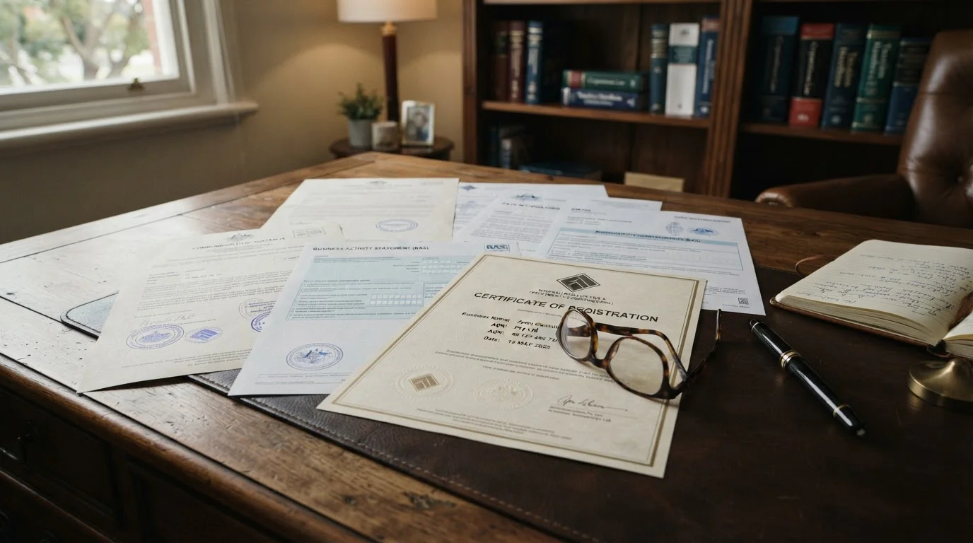 Australian regulatory documents and offshore casino licences side by side