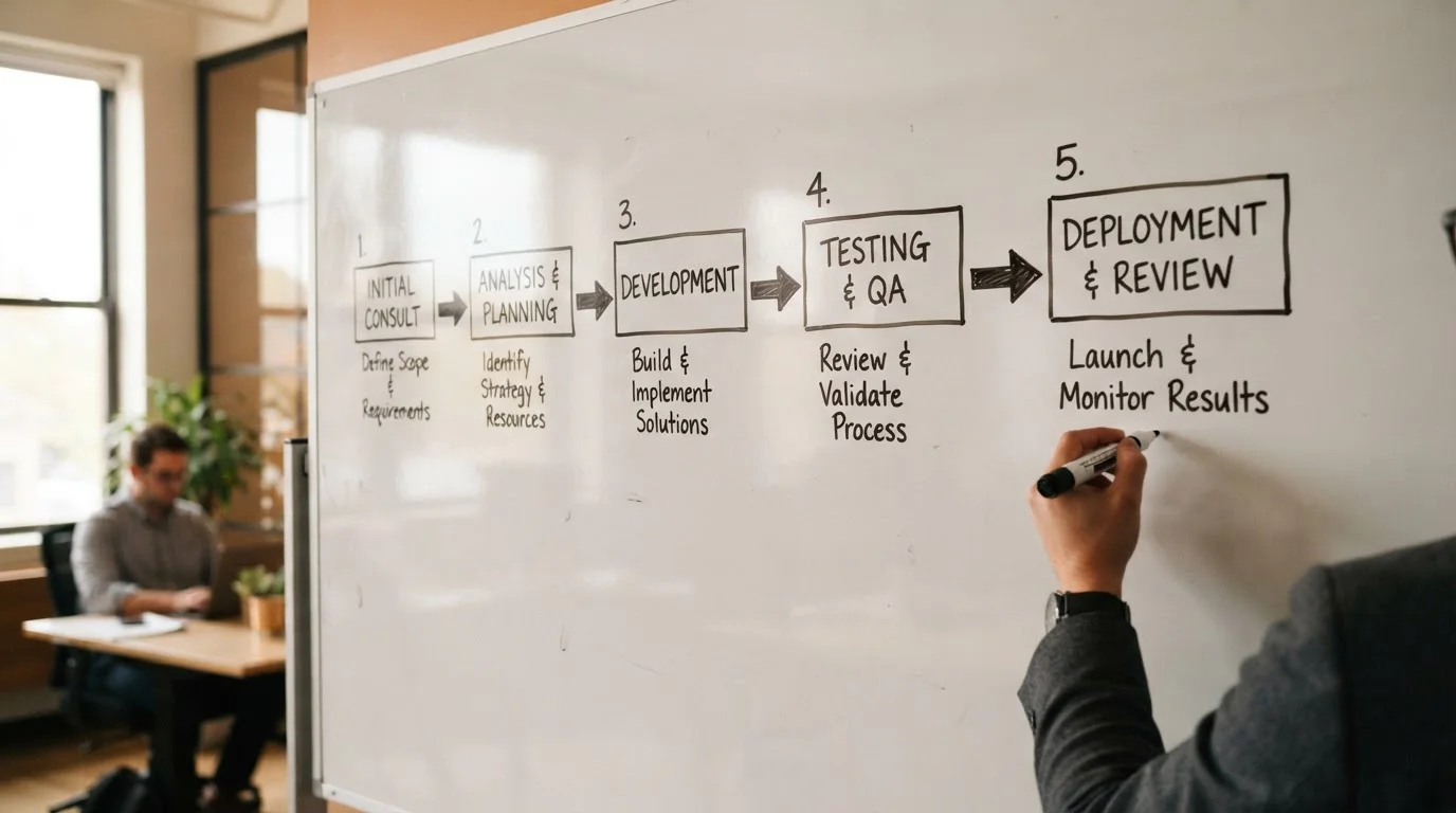 Five-step flowchart showing registration, bonus code entry, wagering, KYC, and withdrawal process