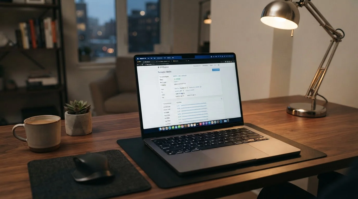 Bitcoin transaction on blockchain with wallet addresses highlighted