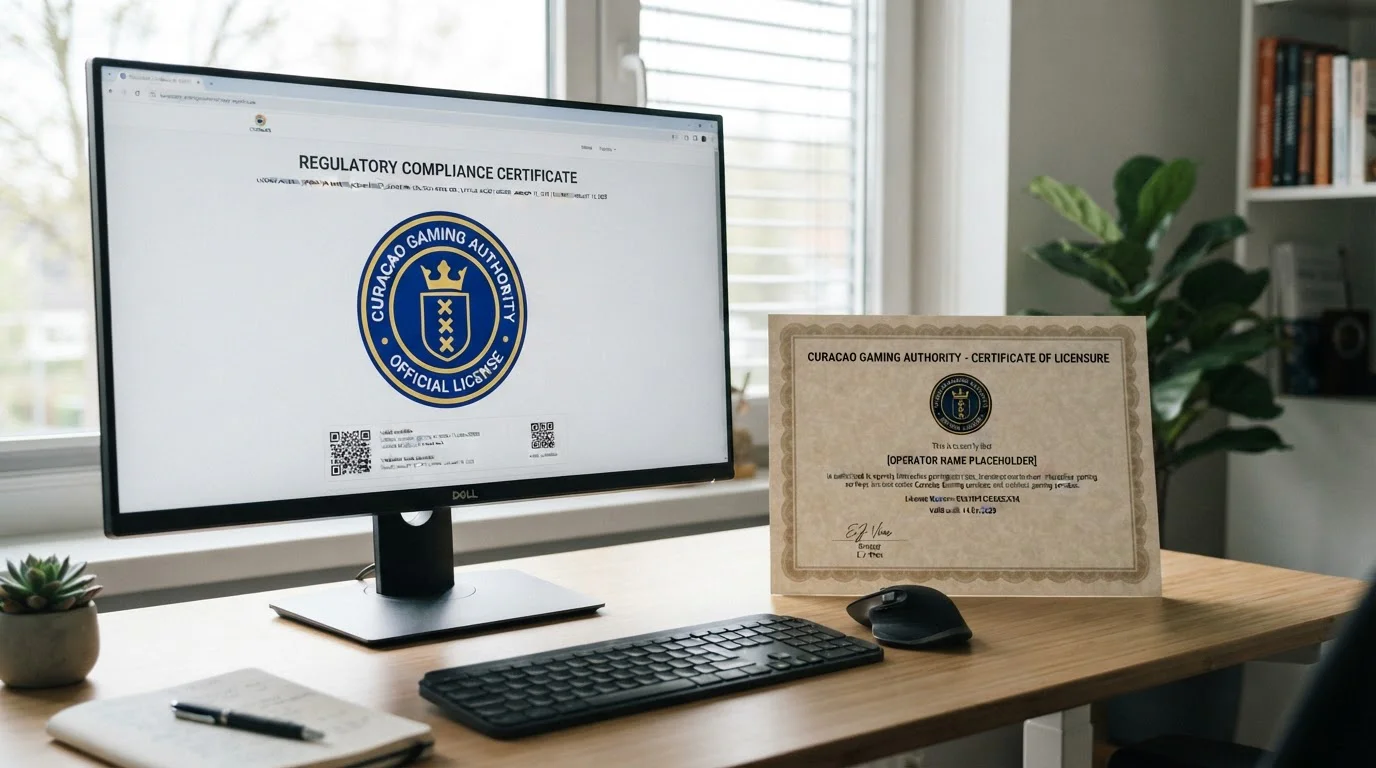 Curacao Gaming Authority licence seal and official regulatory documentation