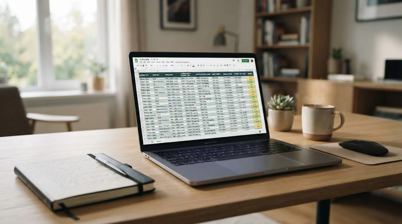 Modern laptop showing offshore casino comparison table with licence information