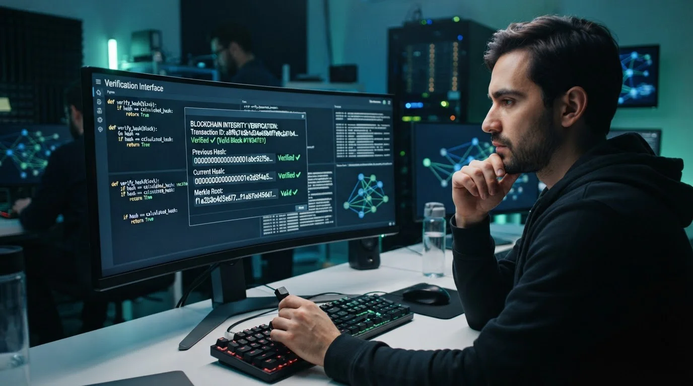 Computer screen showing provably fair verification with hash strings